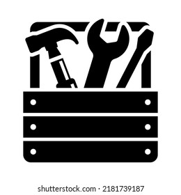 Toolbox or tool kit. Tool box or Fixing, repair and renovation vector illustration