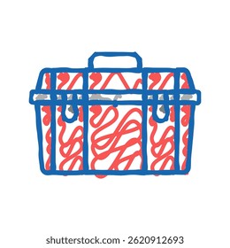 toolbox tool repair doodle icon sketch vector. toolbox tool repair sign. isolated symbol illustration