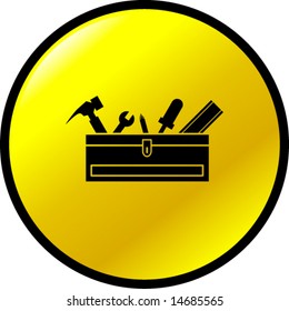 toolbox with tools button