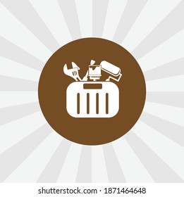 Toolbox with tools isolated vector icon. tool design element