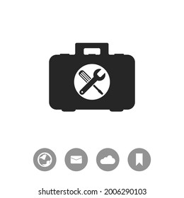 Toolbox vector black simple icon