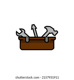 Werkzeugkasten-Vektorgrafik, Werkzeugkasten-Illustration
