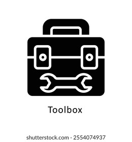 Toolbox vector Glyph Cricle Icon.Eps file 10