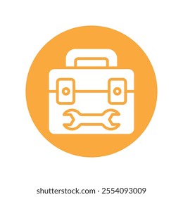 Toolbox vector Glyph Cricle Icon.Eps file 10