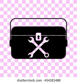 toolbox vector icon - black illustration