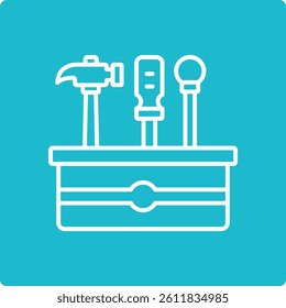 Toolbox vector icon. Can be used for printing, mobile and web applications.