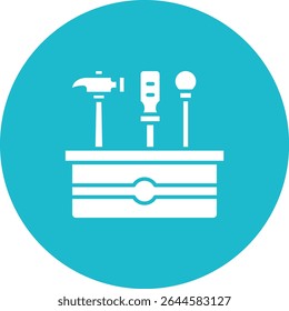 Icono de Vector de la caja de herramientas. Se puede utilizar para aplicaciones de impresión, móviles y de Web.
