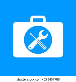 Toolbox vector icon. Flat design style eps 10