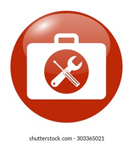 Toolbox vector icon. Flat design style eps 10