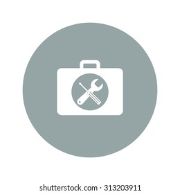 Toolbox vector icon. Flat design style eps 10