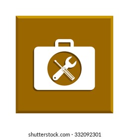 Toolbox vector icon. Flat design style eps 10
