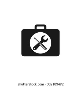 Toolbox vector icon. Flat design style eps 10