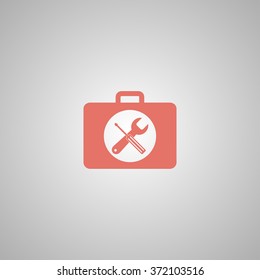 Toolbox vector icon. Flat design style eps 10