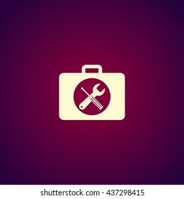 Toolbox vector icon. Flat design style eps 10
