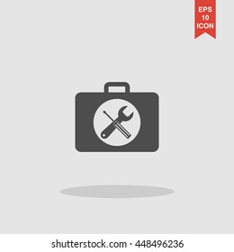 Toolbox vector icon. Flat design style eps 10
