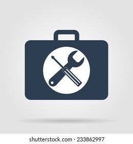 Toolbox Vector Icon. Flat Vector Illustrator Eps