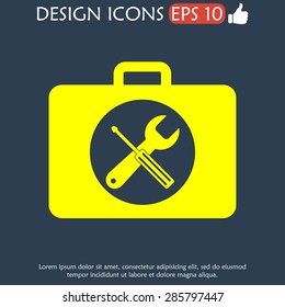 Toolbox vector icon. Flat vector illustrator Eps