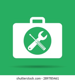 Toolbox vector icon. Flat vector illustrator Eps