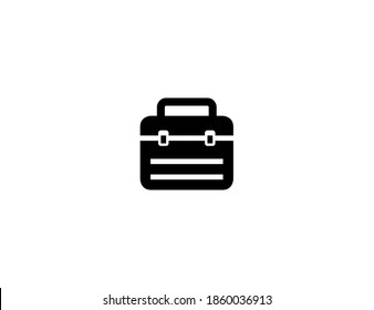 Icono vectorial del cuadro de herramientas. Isolación, ilustración de caja de herramientas