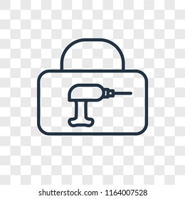 Toolbox vector icon isolated on transparent background, Toolbox logo concept
