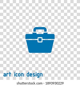 toolbox vector icon on an abstract background