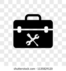 Toolbox vector icon on transparent background, Toolbox icon