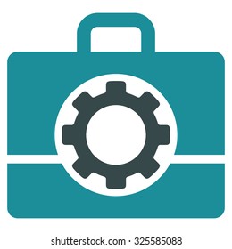 Toolbox vector icon. Style is bicolor flat symbol, soft blue colors, rounded angles, white background.