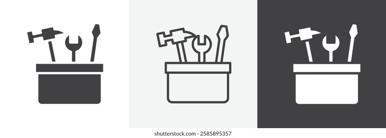 Toolbox vector icons collection graphic designs for ui designs