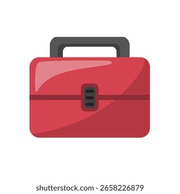 Ilustración vectorial de la caja de herramientas para el kit de reparación, herramientas de mano e ícono de equipo de construcción. Arte del Clip de la caja de herramientas para el bricolaje y el diseño del taller