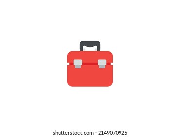 Toolbox Vektorgrafik isoliertes Emoticon. Toolbox-Symbol