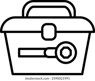 Toolbox Vector Line Icon Design