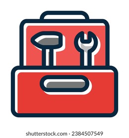 Toolbox Vector Thick Line Filled Dark Colors Icons For Personal And Commercial Use.
