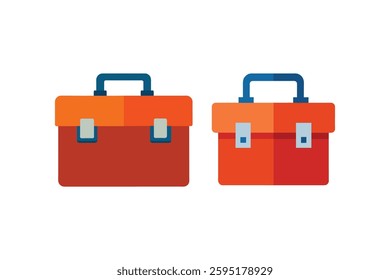 Toolbox white background vector illustration