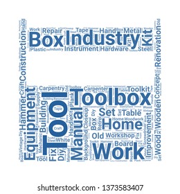 toolbox word cloud. tag cloud about toolbox