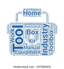 toolbox word cloud. tag cloud about toolbox