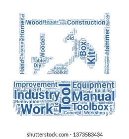 toolbox word cloud. tag cloud about toolbox