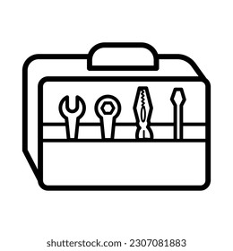 Toolbox workshop icon  vector design illustration 