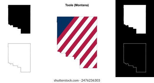 Toole County (Montana) outline map set