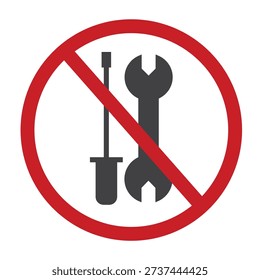 Tool-free installation sign, vector, icon.
