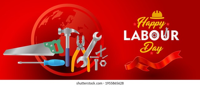 A toolkit containing tools of a worker.