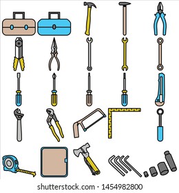 Toolkit Icon Outline Flat Style