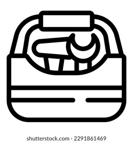 Toolkit icon outline vector. Tool box. Repair case