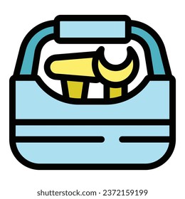 Toolkit icon outline vector. Tool box. Repair case color flat