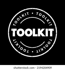 Toolkit text stamp, concept background