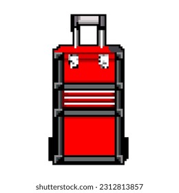 toolkit toolbox repair game pixel art retro vector. bit toolkit toolbox repair. old vintage illustration