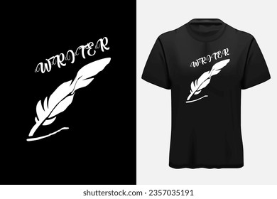 TOOLOUD White Feather Man Dark T-Shirt design 