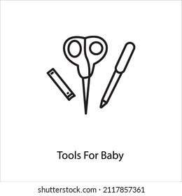 tools for baby icon in vector. Logotype