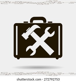tools in the bag vector icon 