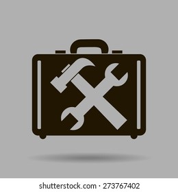 tools in the bag vector icon 