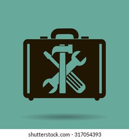 tools in the bag vector icon 